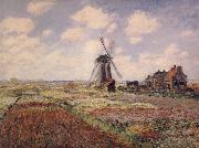 Claude Monet A Field of Tulips in Holland Spain oil painting artist